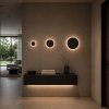 Lampa ścienna kinkiet czarny okrągły 15cm płaski metalowy minimalistyczy NYX ST-8293W/15 black Step Into Design